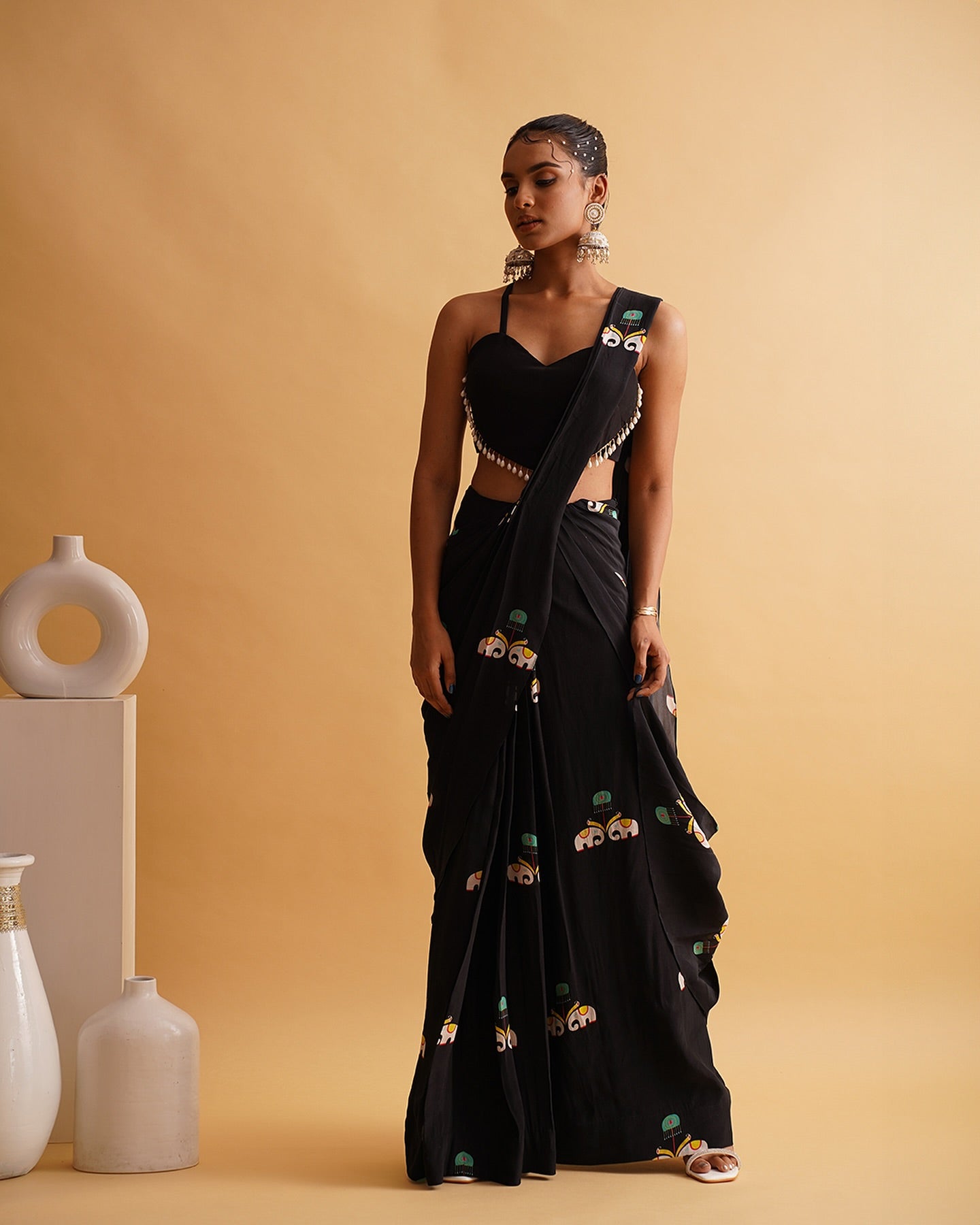 Black Drape Nazakat saree