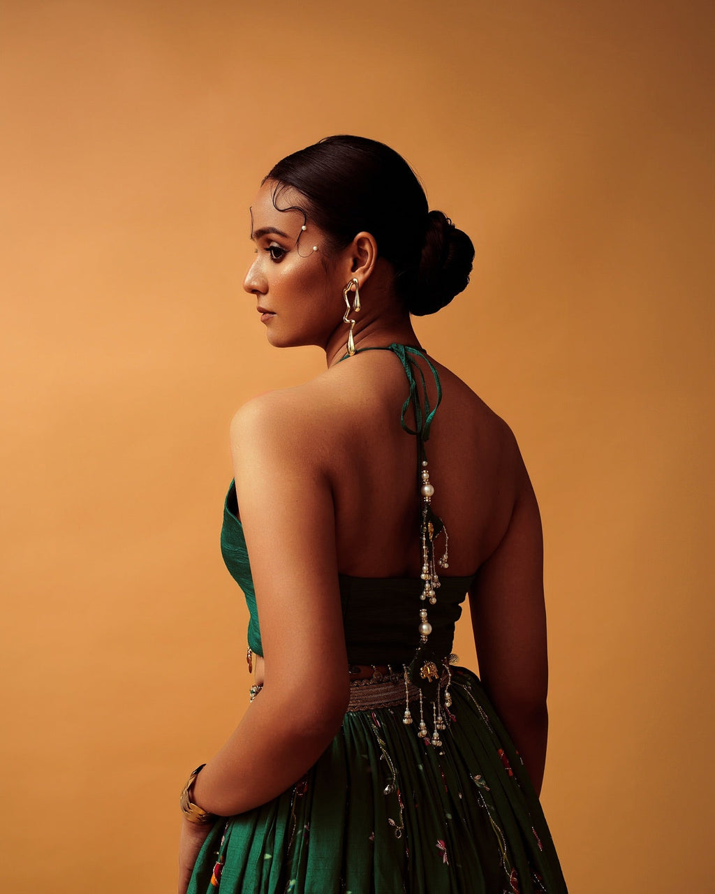 Green Ruhani Lehenga