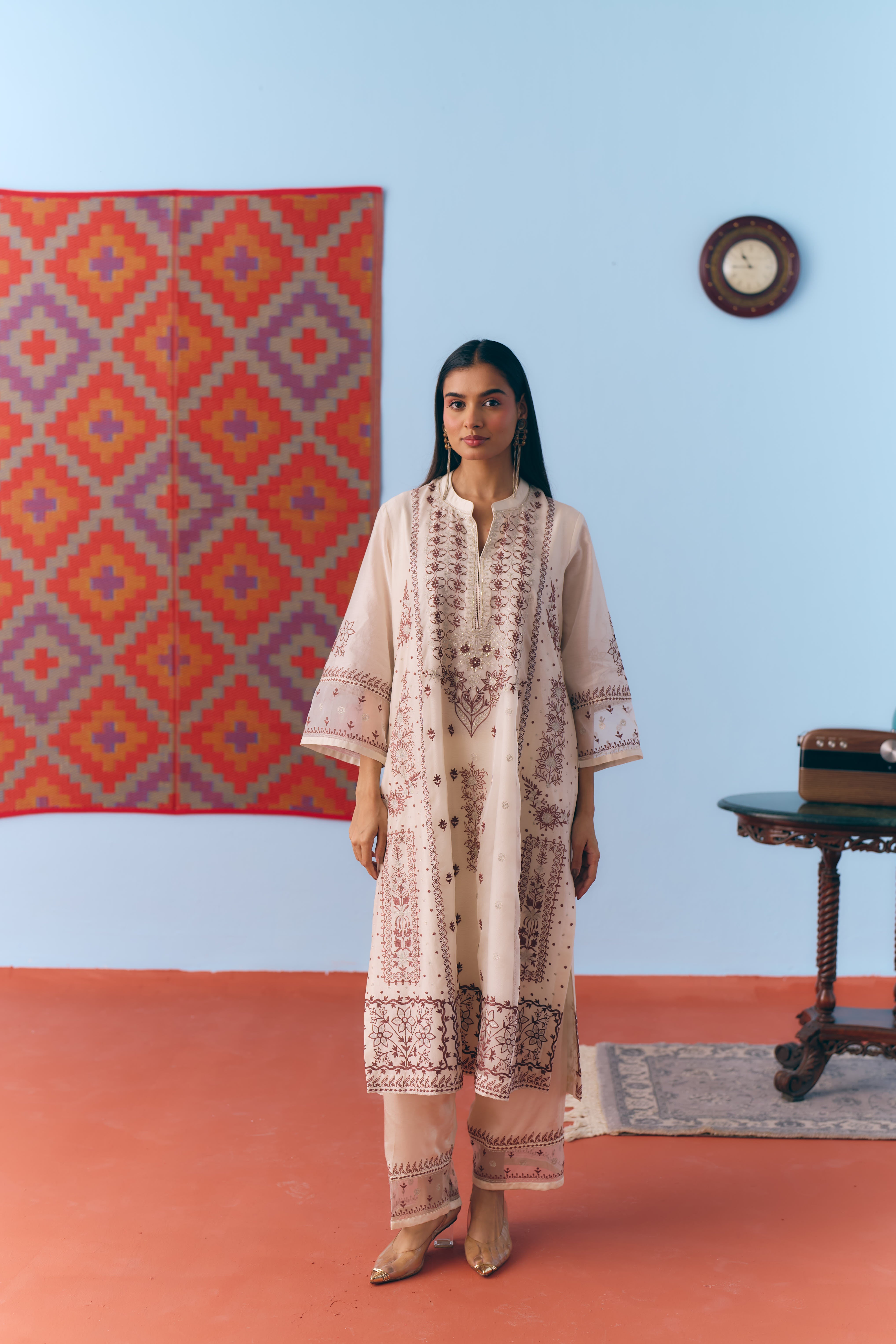 Ruaan Chanderi Kurta Set Main image