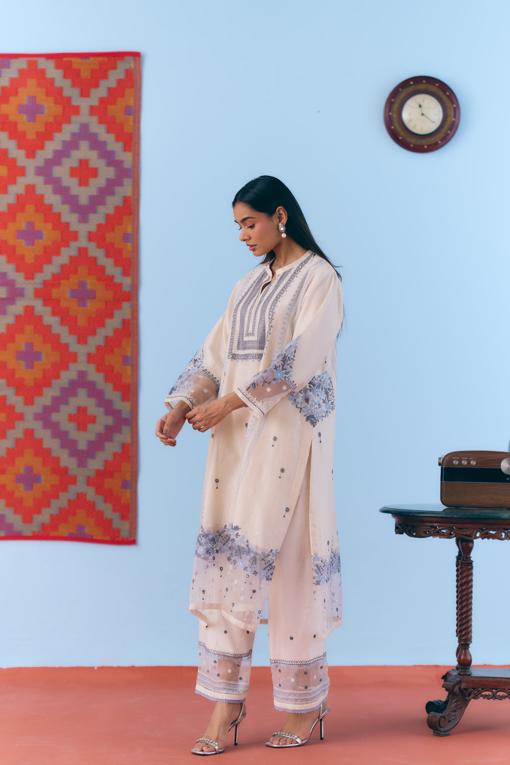 Shaam Chanderi Kurta Set