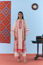 Laal Phulkari Kurta Set