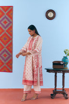 Laal Phulkari Kurta Set