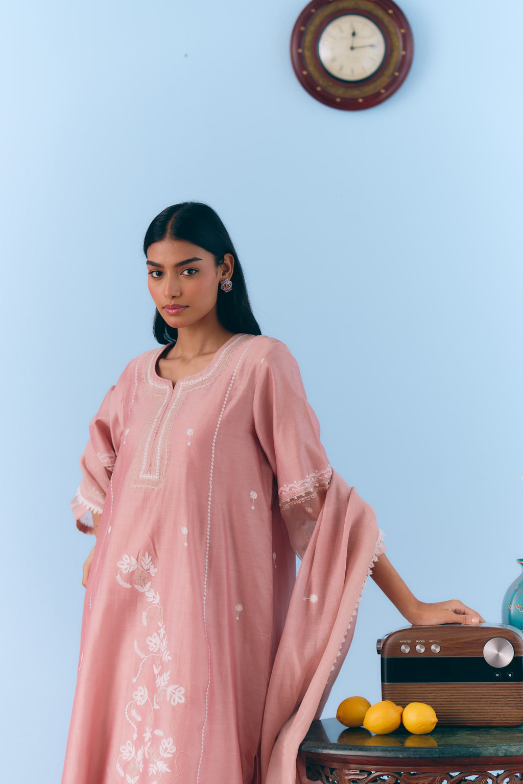 Champa Chanderi Kurta Set