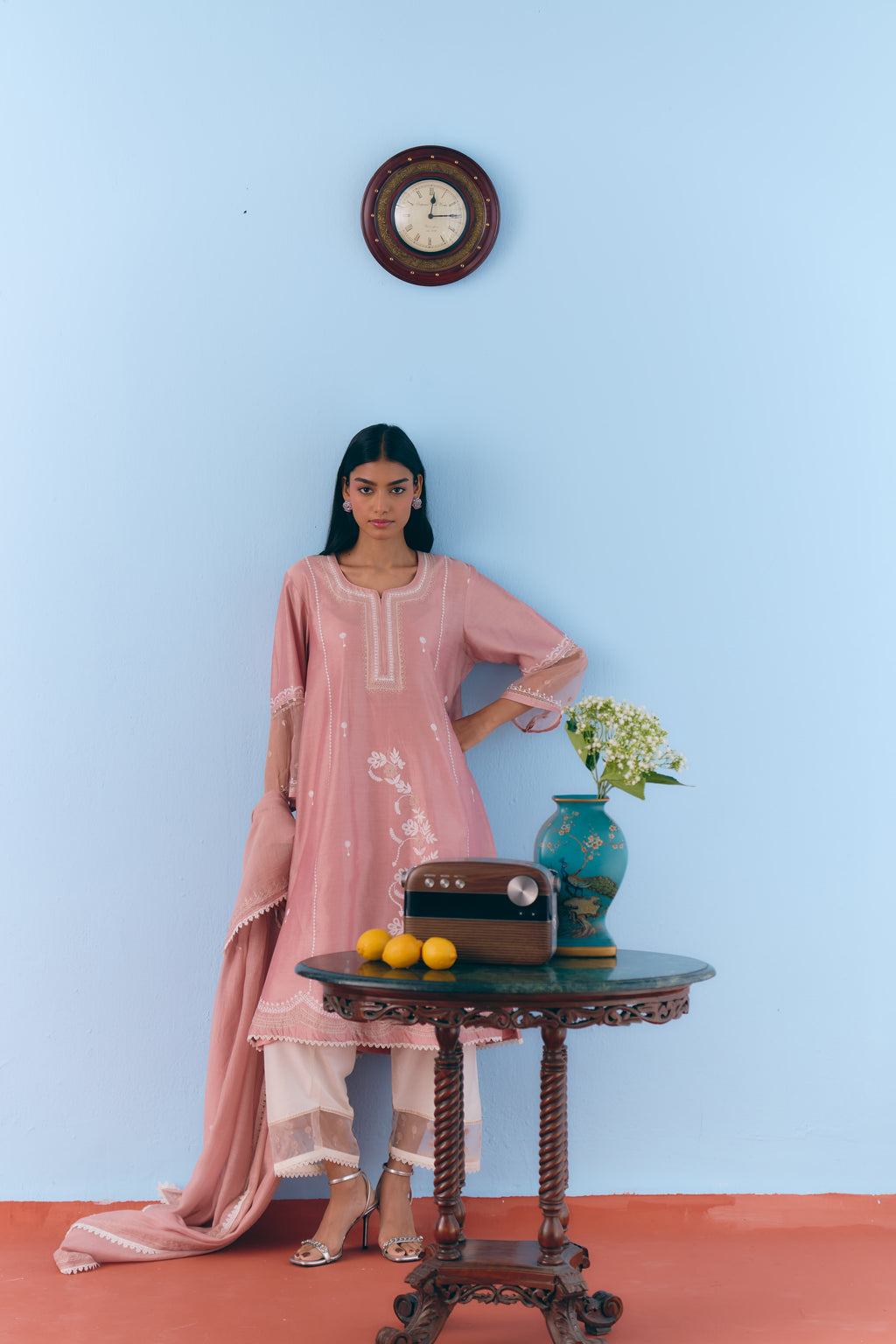 Champa Chanderi Kurta Set