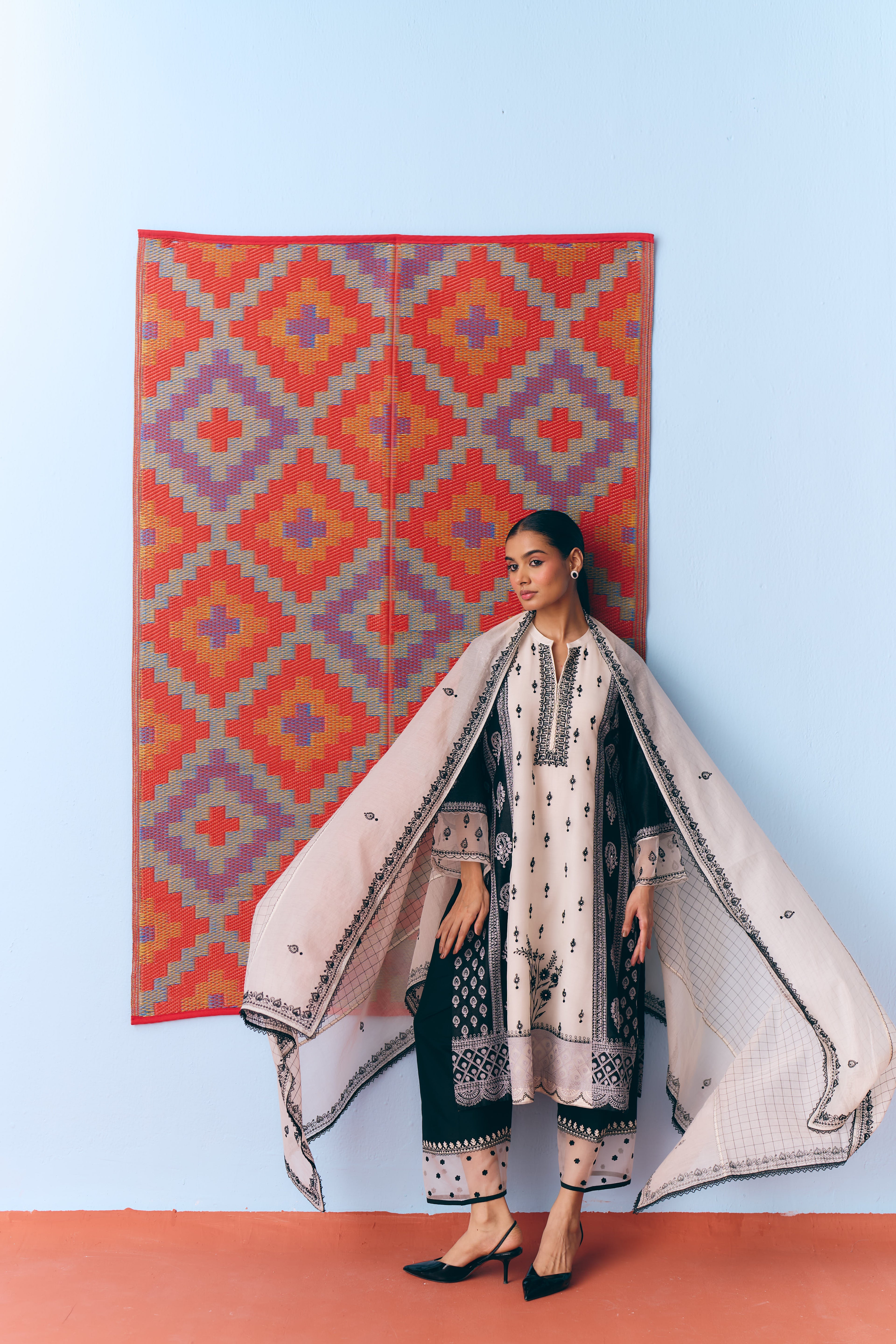Tazaad Chanderi Kurta Set