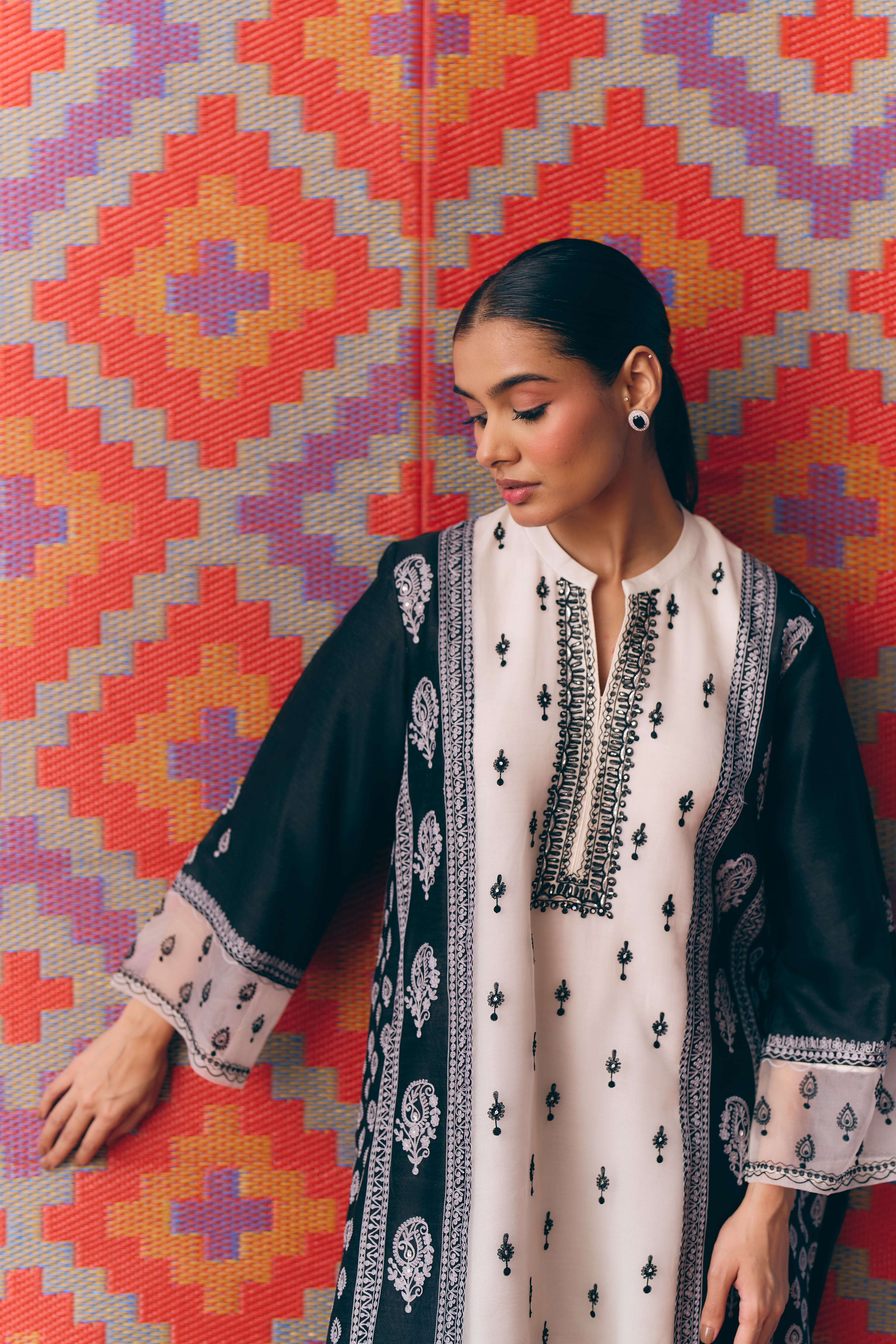 Tazaad Chanderi Kurta Set