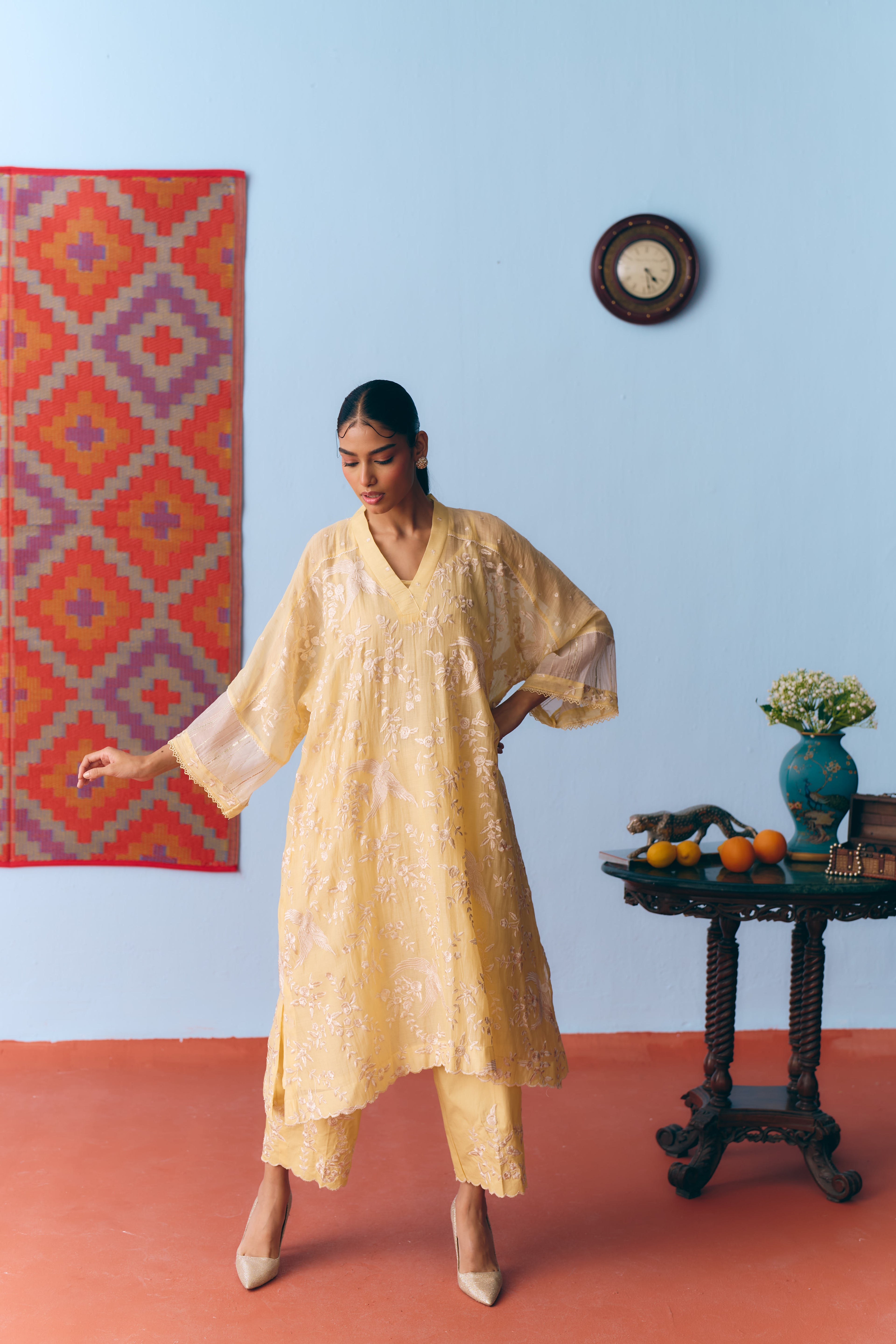 Dhoop Chanderi Kurta Set