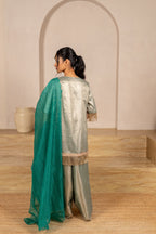 Teal Twill Kurta & Salwar Set
