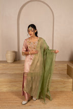 Peach Twill Kurta & Salwar Set