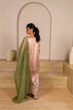 Peach Twill Kurta & Salwar Set