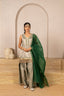 Green Chamak Sleeveless Twill Kurta Set