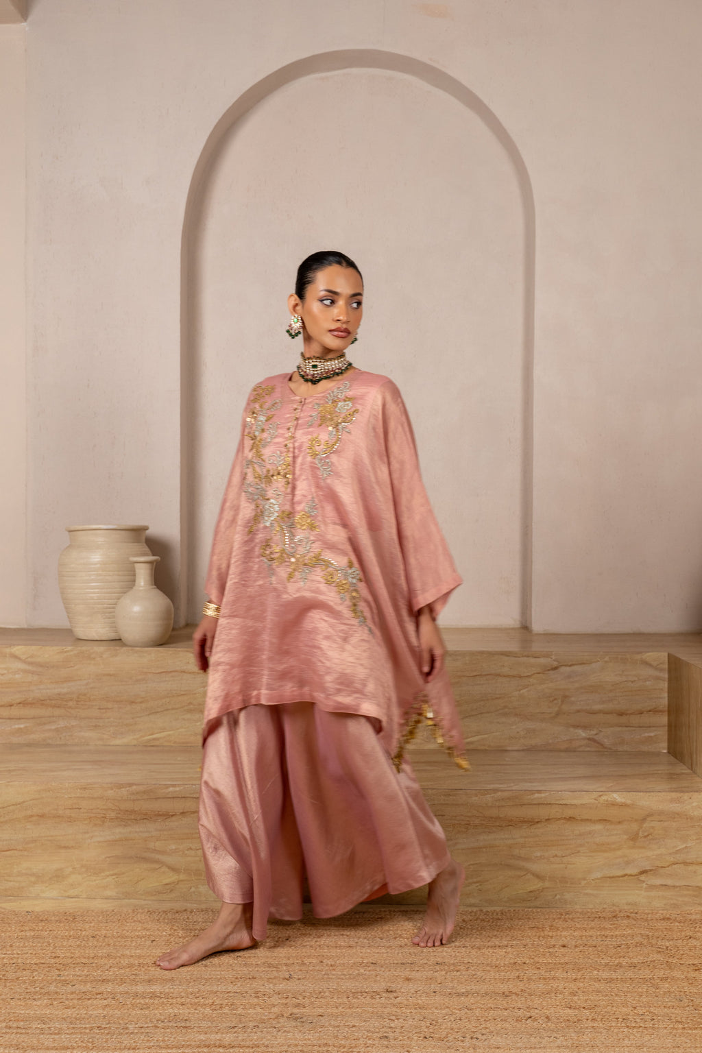 Gulabo Kaftan Set with Flared Pants