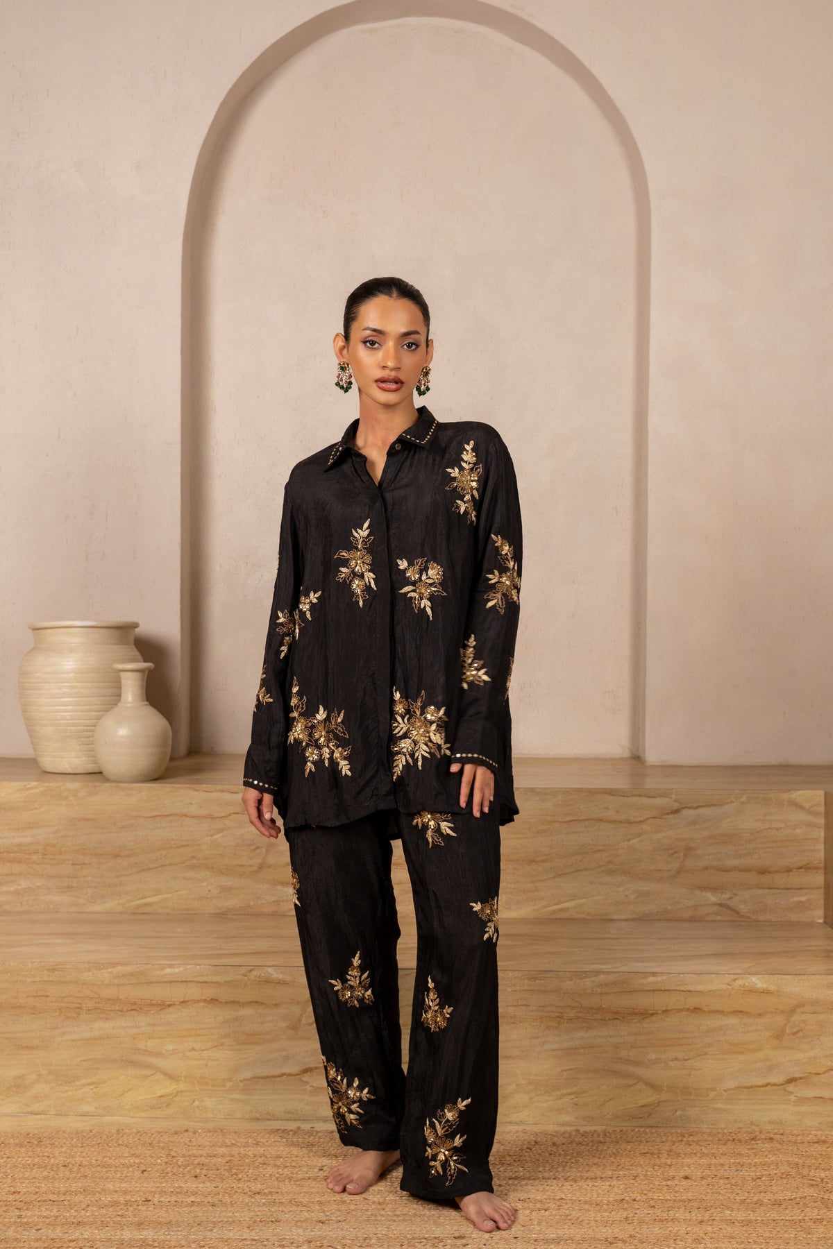Nitya Crush Silk Embroidered Co-ord Main image