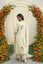 Sage Green Print & Embroidered Kurta Set