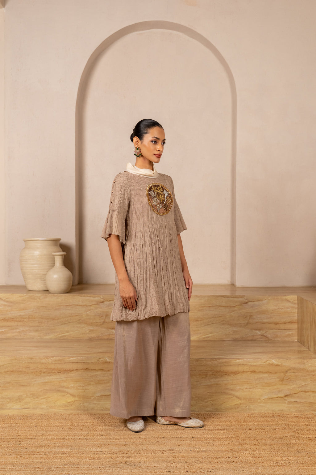 Chandi Crush Tissue Kurta Set