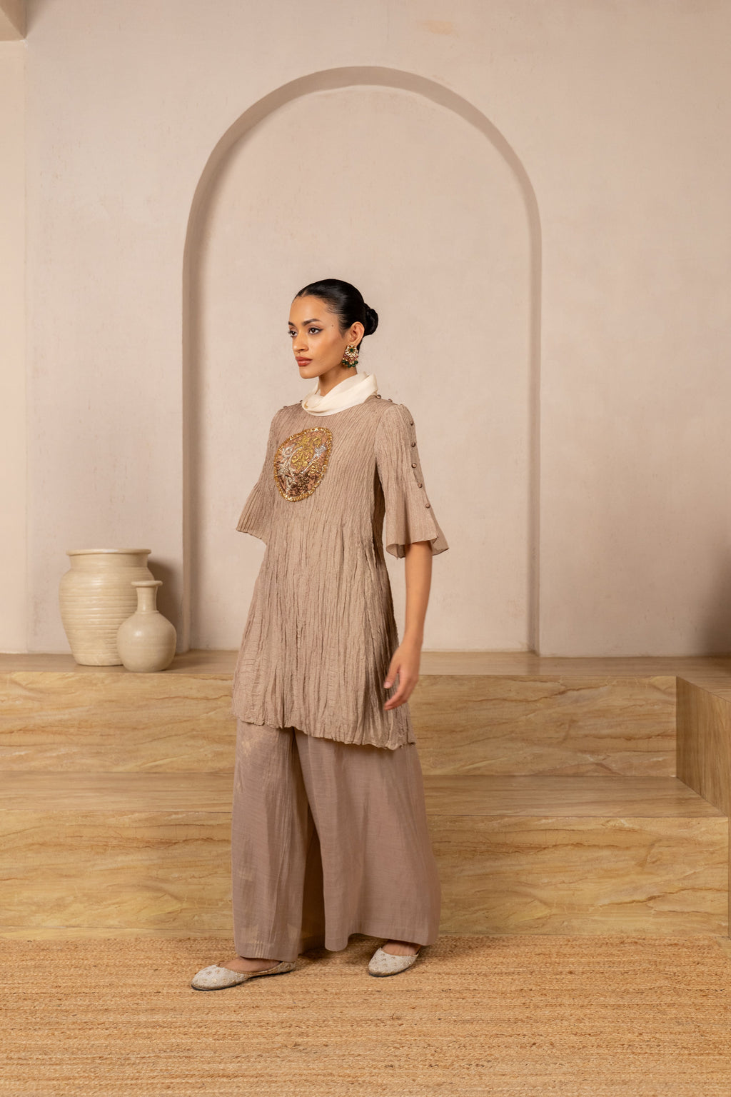 Chandi Crush Tissue Kurta Set