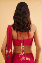 Fuchsia Pink Drape Nazakat saree