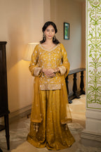 Mustard Hand-Embroidered Kurta Set