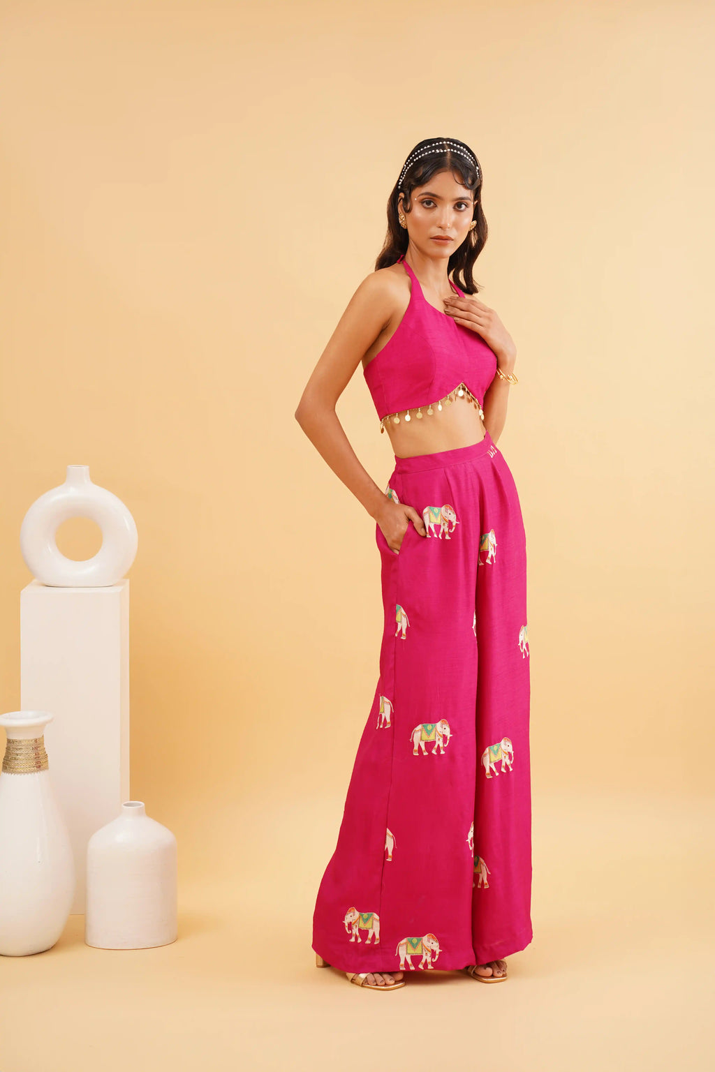 Pink Nazrana Co-ord Set