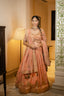 Dusty Peach Embroidered Lehenga Set