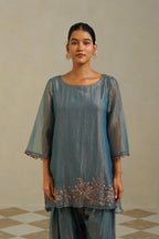 Tarang Steel Blue Farshi Co-ord Set