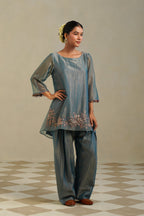 Tarang Steel Blue Farshi Co-ord Set