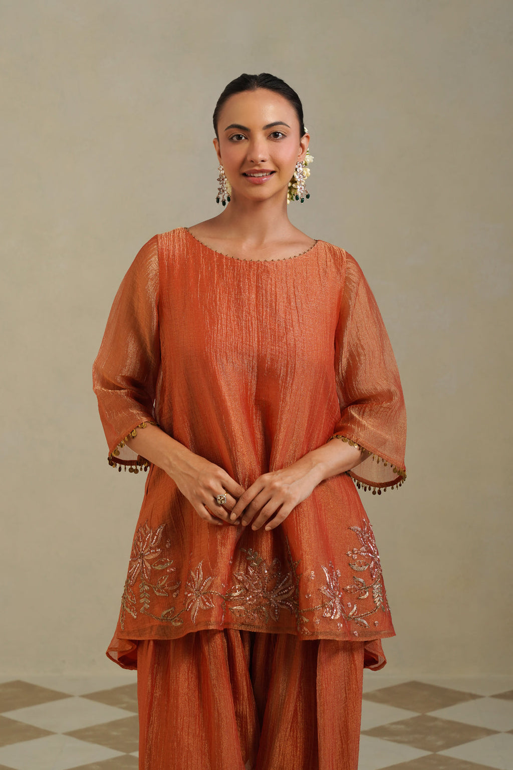 Saanvi Terracotta Farshi Co-ord Set