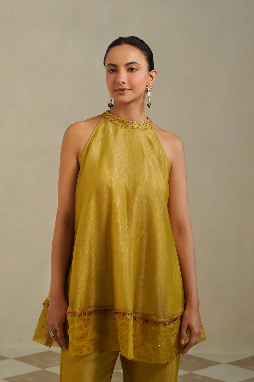 Ira Green Lemon Farshi Co-ord Set