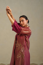 Gulposh Muted Berry Kurta Co-ord Set