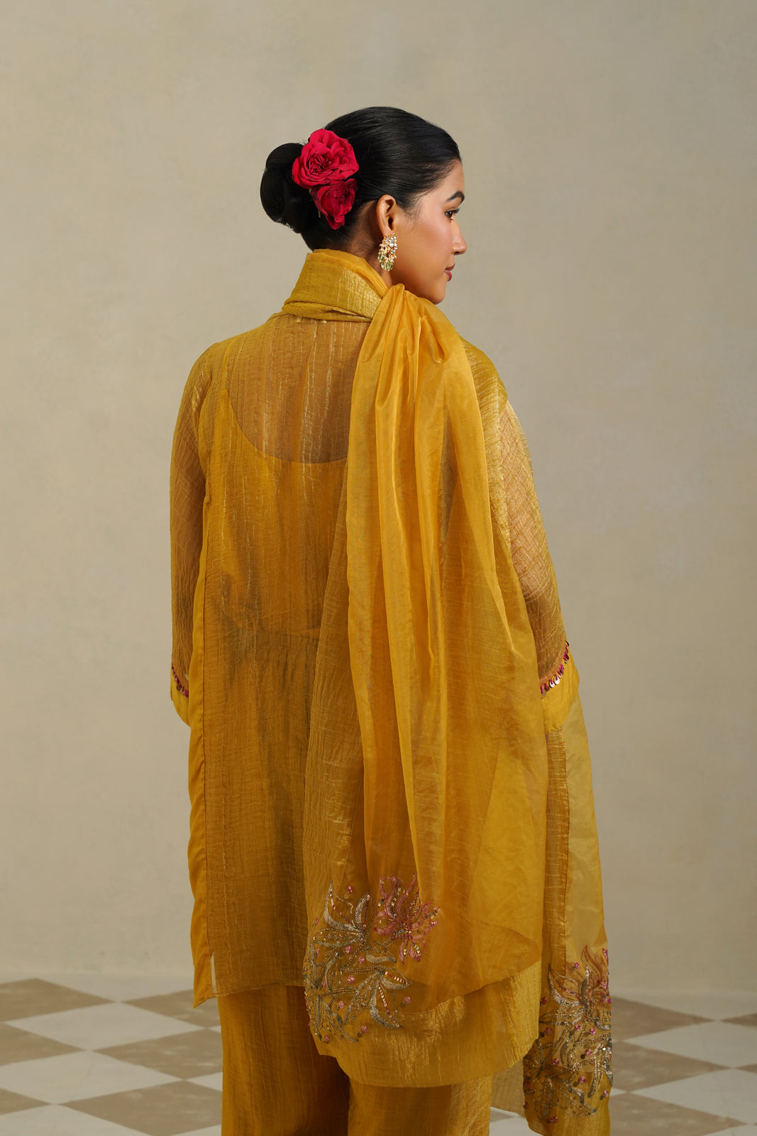 Aaradhya Sunflower Yellow Kurta Co-ord Set