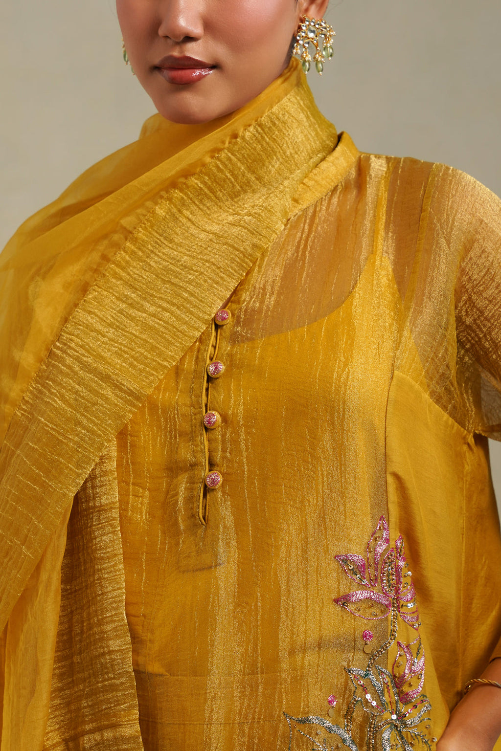 Aaradhya Sunflower Yellow Kurta Co-ord Set