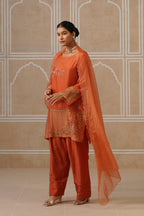 Vamika Terracotta Wrap Co-ord Set
