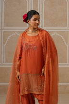 Vamika Terracotta Wrap Co-ord Set