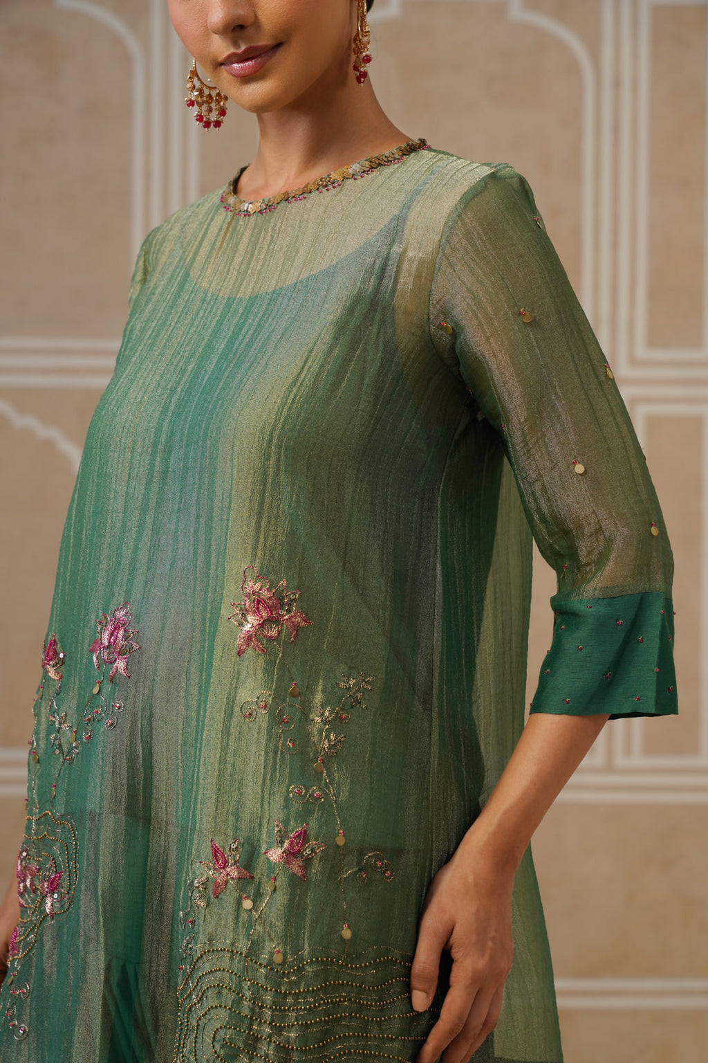 Vaidehi Forest Green Shirt Co-ord Set