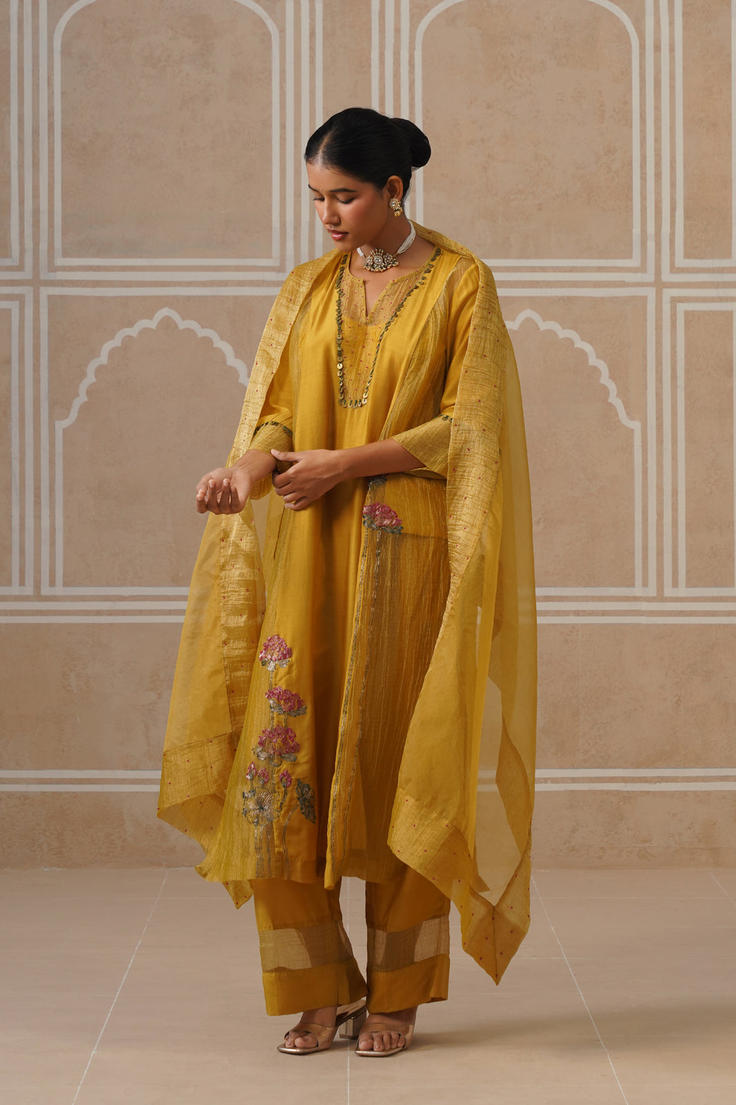 Zareen Sunflower Yellow Kurta Co-ord Set