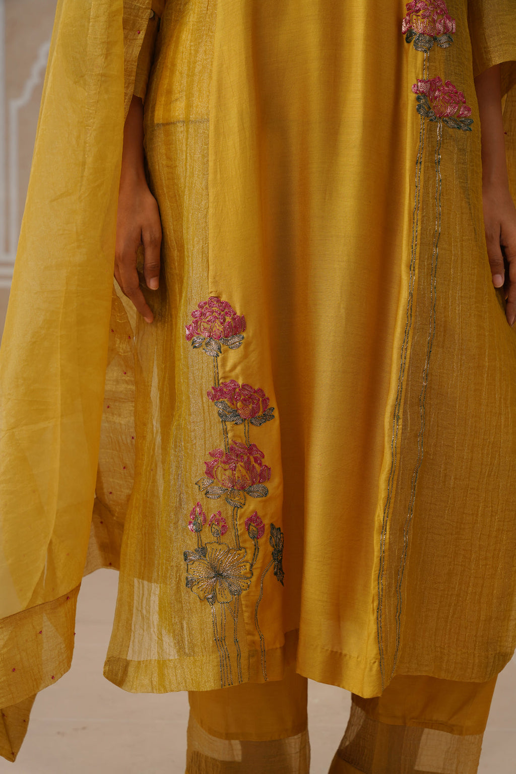 Zareen Sunflower Yellow Kurta Co-ord Set