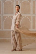 Meher Champagne Ivory Shirt Co-ord Set