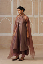 Afsana Muted Berry Shirt Co-ord Set