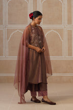 Afsana Muted Berry Shirt Co-ord Set
