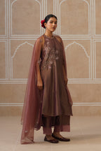 Afsana Muted Berry Shirt Co-ord Set