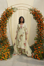 Sage Green Embroidered Kurta Set