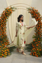 Sage Green Embroidered Kurta Set