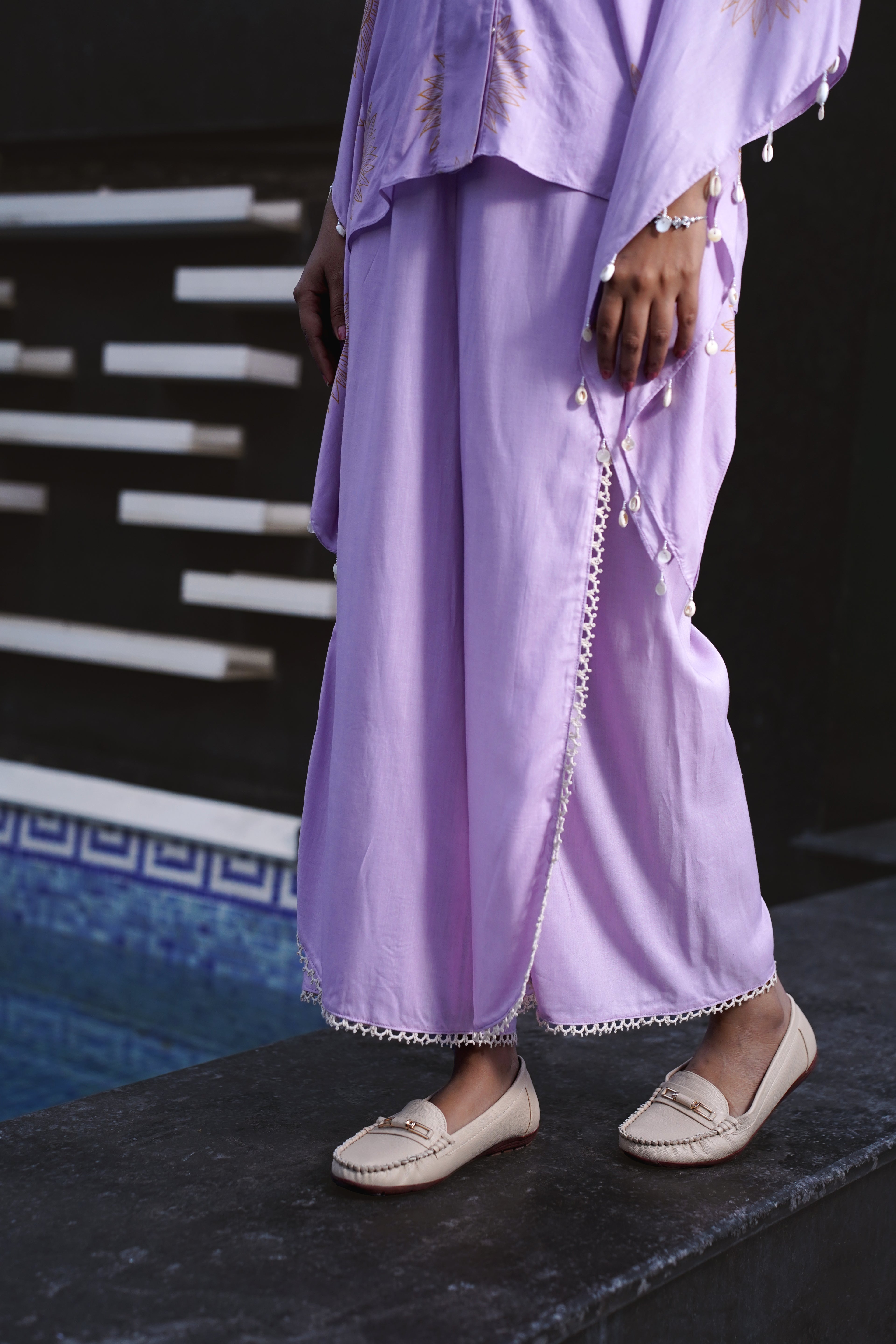 Golden Petals Kaftan Co-ord