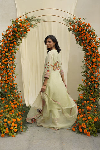 Sage Green Embroidered Kurta Set