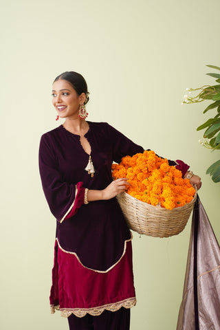 Emerald Dual Tone Velvet Suit