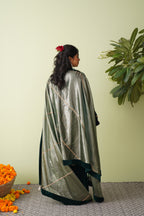 Emerald Dual Tone Velvet Suit