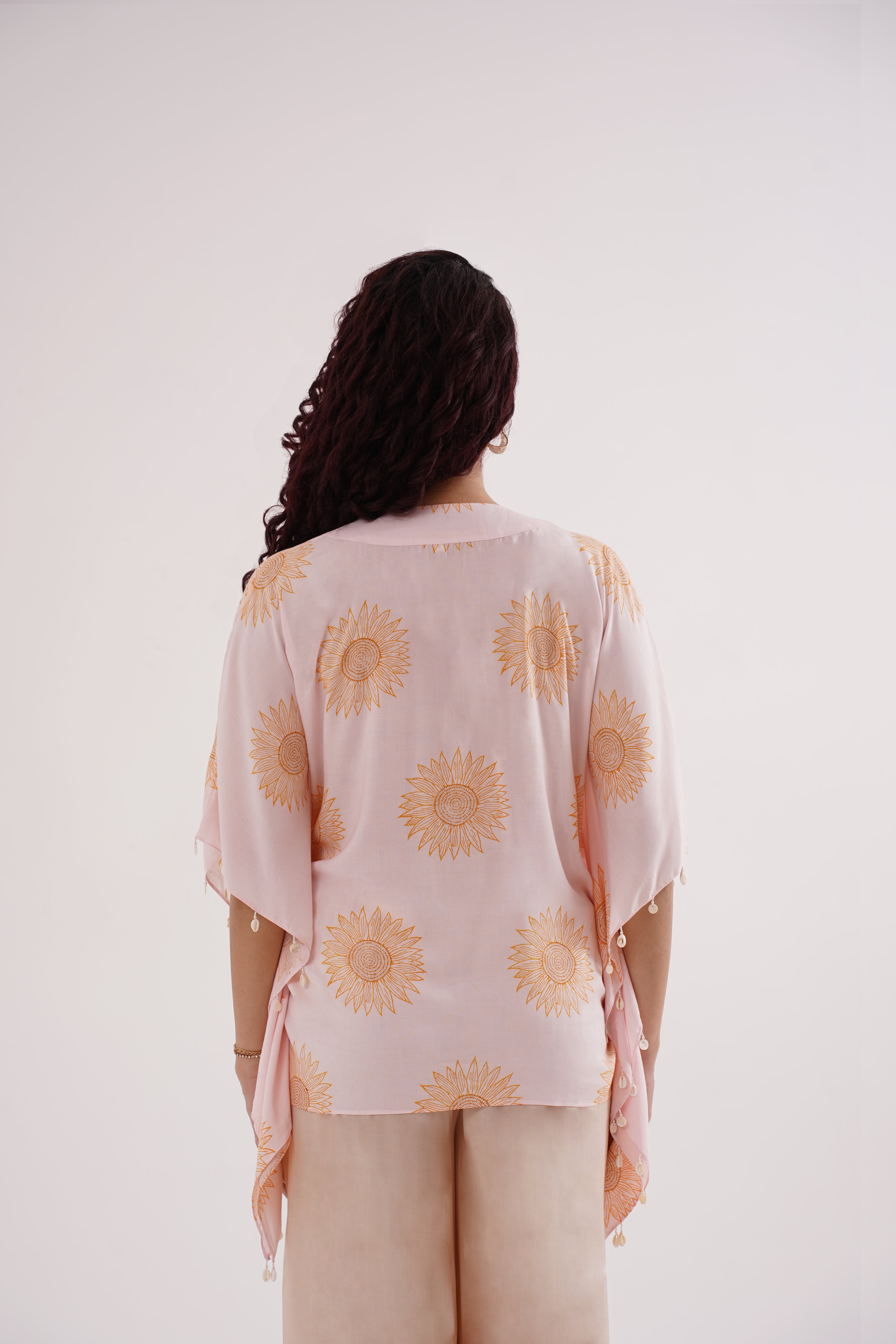 Golden Petals Kaftan Co-ord