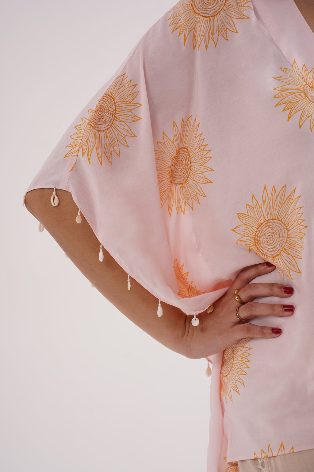 Golden Petals Kaftan Co-ord
