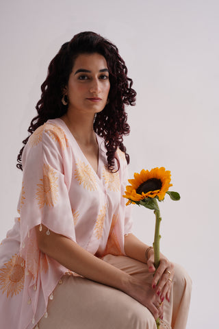 Golden Petals Kaftan Co-ord