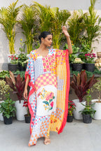 Autumn Geometrical Printed Kaftan